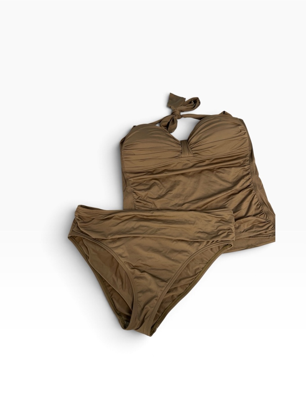 Tommy Bahama Brown Bandeau Tankini Set